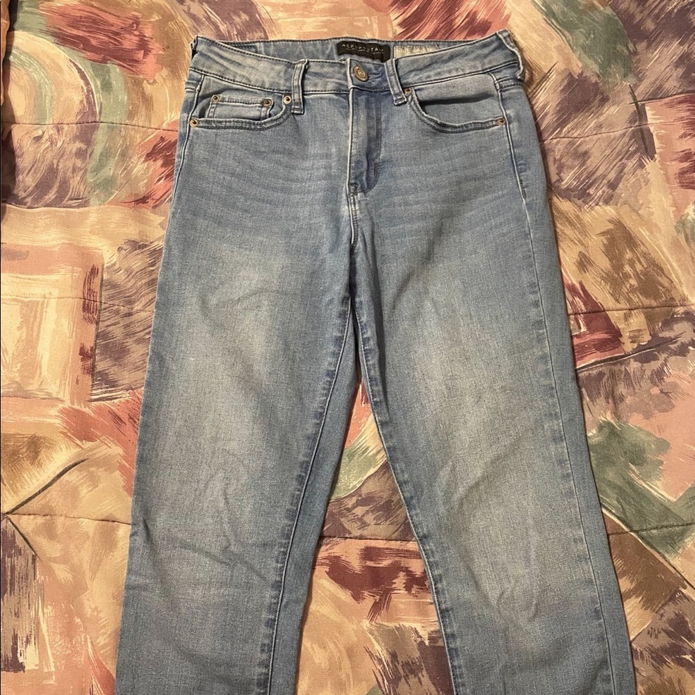 Aeropostale Medium Wash Denim Jeggings